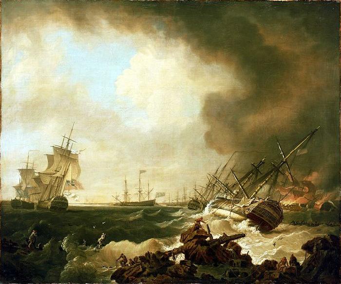Richard Wright The Battle of Quiberon Bay Sweden oil painting art